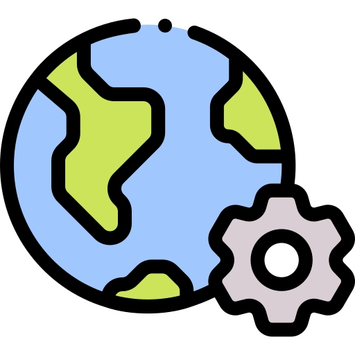 グローバルサービス Detailed Rounded Lineal color icon