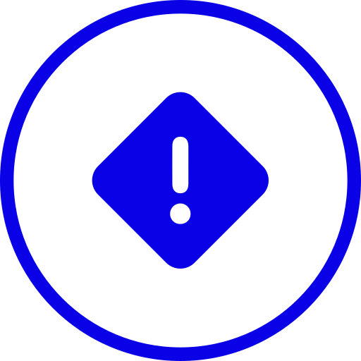 Exclamation Generic Blue icon