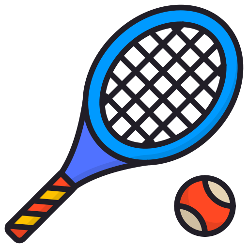 Теннисная ракетка Generic Outline Color иконка