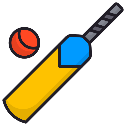 mazza da cricket Generic Outline Color icona