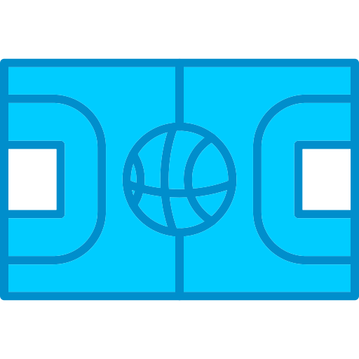 Basketball court Generic Blue icon
