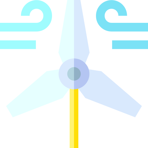 Wind power Basic Straight Flat icon