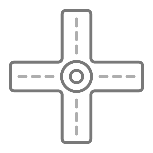 straßenkreuzung Generic Grey icon