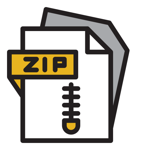 file zip Generic Outline Color icona