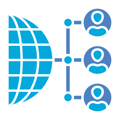 ネットワーキング Generic Blue icon