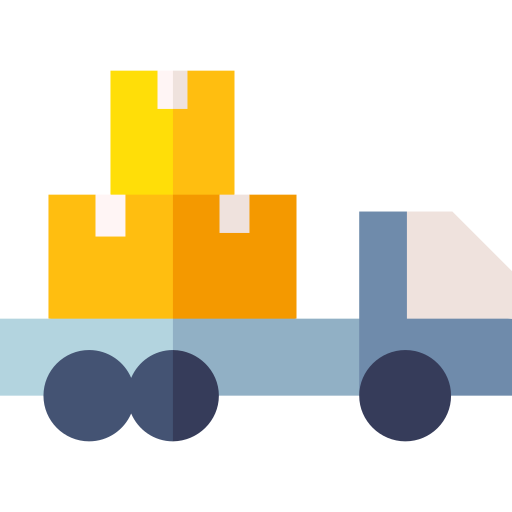 Cargo truck Basic Straight Flat icon