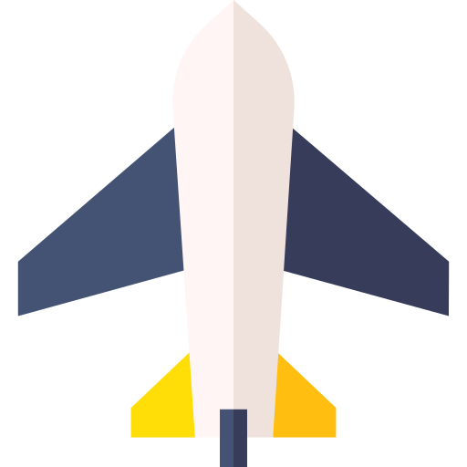 avión Basic Straight Flat icono