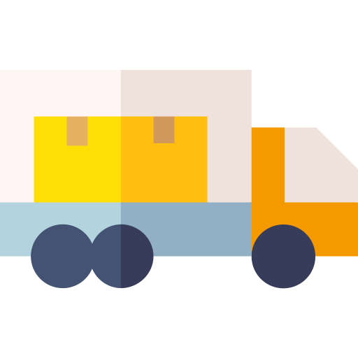 Delivery truck Basic Straight Flat icon