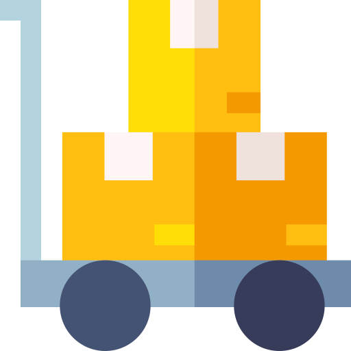Trolley Basic Straight Flat icon