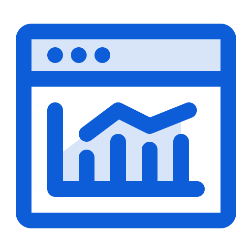 Web analytics Generic Blue icon
