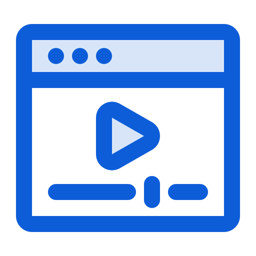 온라인 비디오 Generic Blue icon