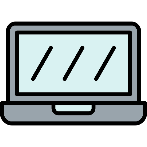 ordenador portátil Generic Outline Color icono