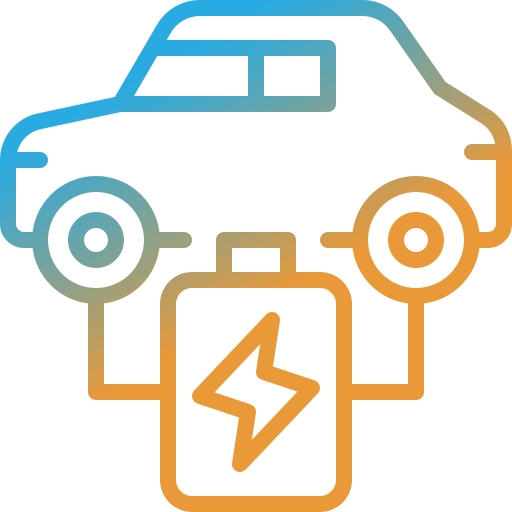 coche eléctrico Generic Gradient icono