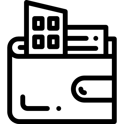 portafoglio Detailed Rounded Lineal icona