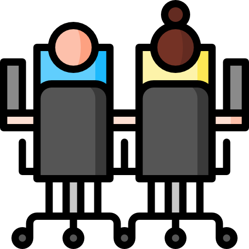 Computer Puppet Characters Lineal Color icon