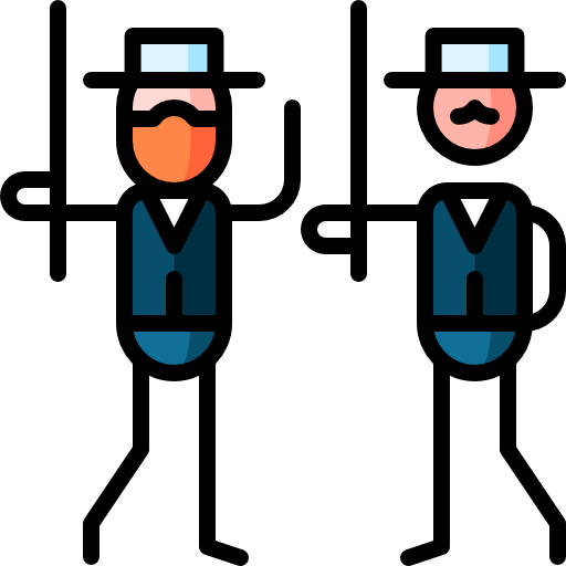 Bartitsu Puppet Characters Lineal Color icon