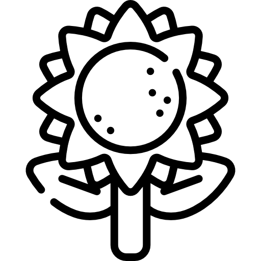 Подсолнечник Kawaii Lineal иконка