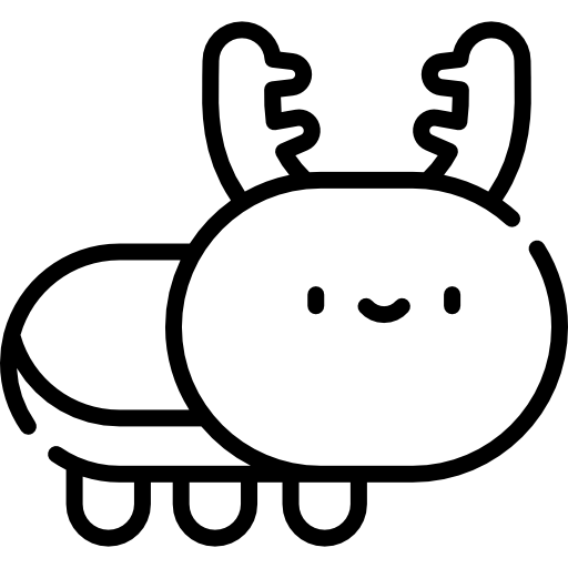 scarafaggio Kawaii Lineal icona