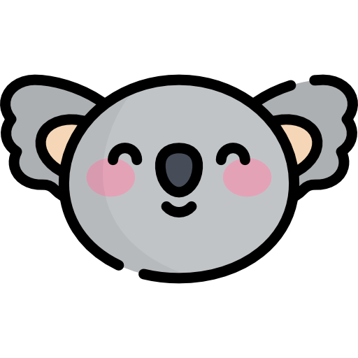 Koala Kawaii Lineal color icon