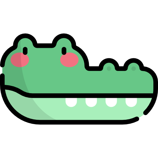 cocodrilo Kawaii Lineal color icono