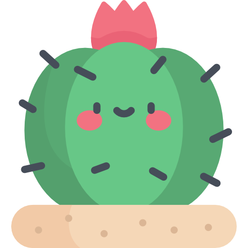 cactus Kawaii Flat icoon