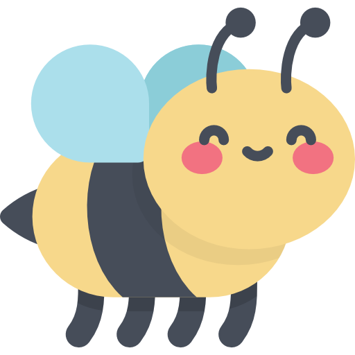 Bee Kawaii Flat icon