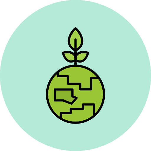 mundo verde Generic Outline Color icono