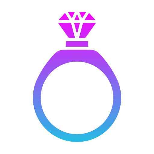 anillo de bodas Generic Flat Gradient icono
