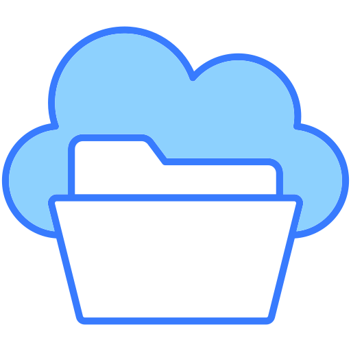 Cloud folder Generic Blue icon