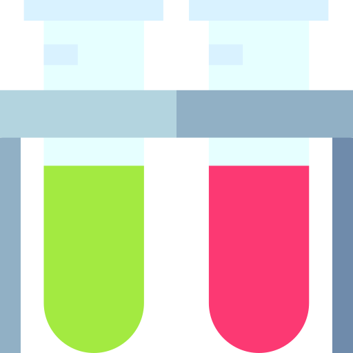 Test tubes Basic Straight Flat icon