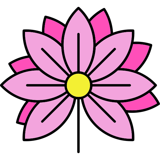 fiore di loto Generic Outline Color icona