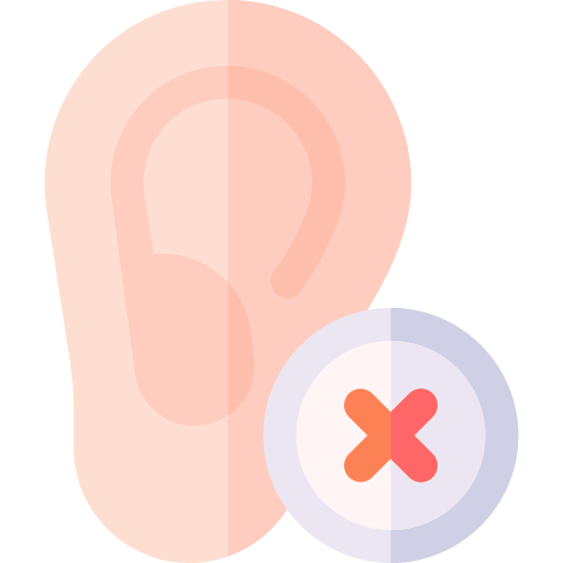 głuchy Basic Rounded Flat ikona