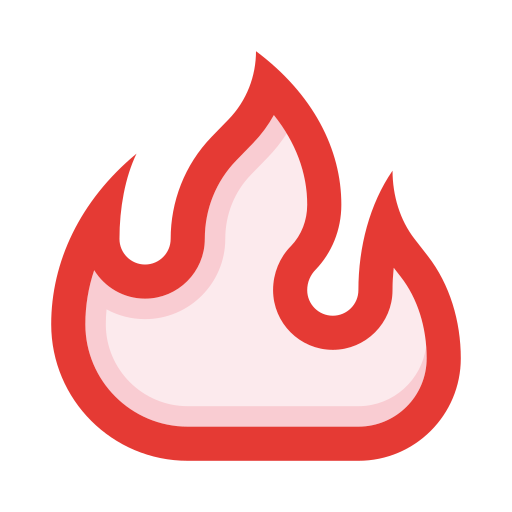 Flame Detailed Straight Lineal color icon
