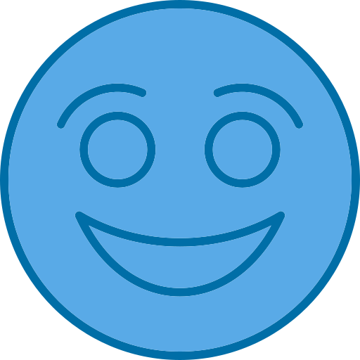 uśmiechnięta twarz Generic Blue ikona