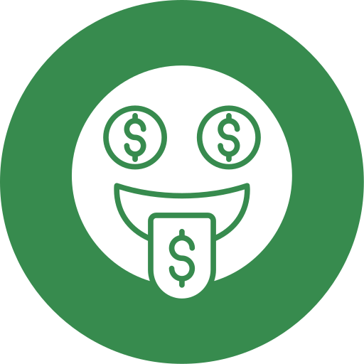 Символ доллара в черном овале Generic Mixed иконка