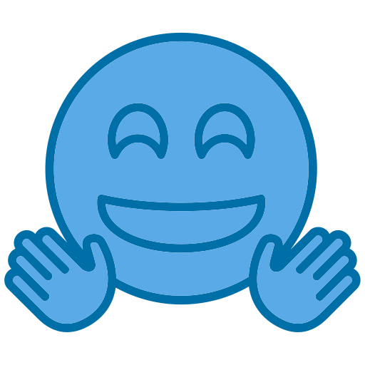 Hugging Generic Blue icon