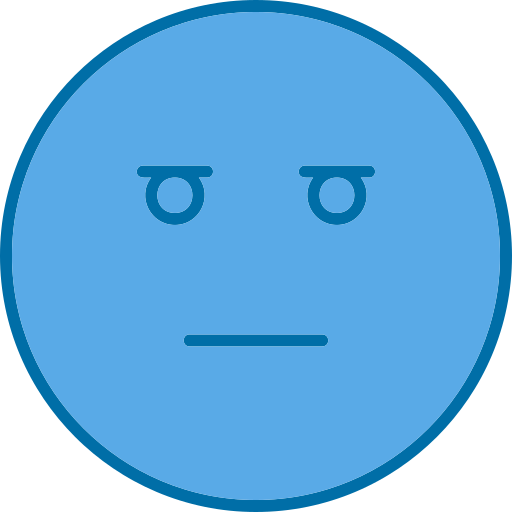 Expressionless Generic Blue icon