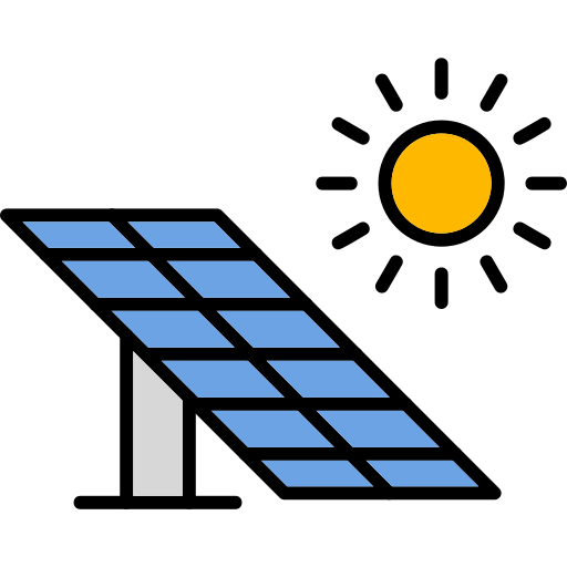 pannello solare Generic Outline Color icona