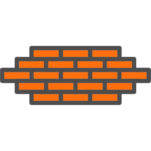 Bricks wall Generic Outline Color icon