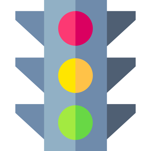 semáforos Basic Straight Flat icono