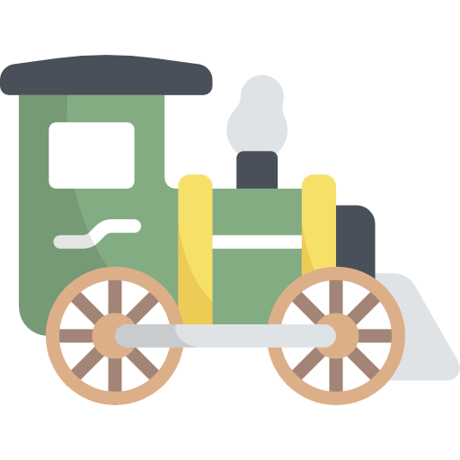 locomotora Kawaii Flat icono