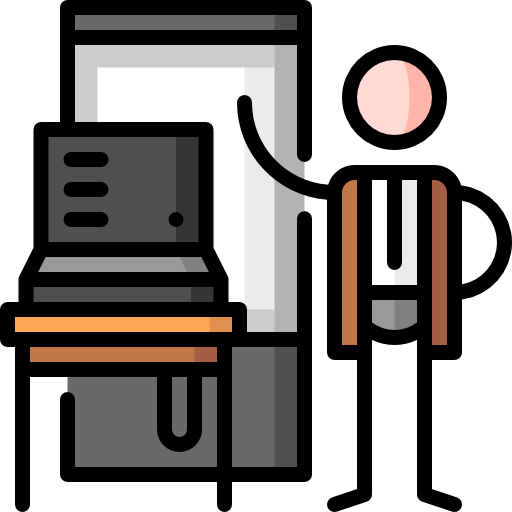 computer Puppet Characters Lineal Color icon