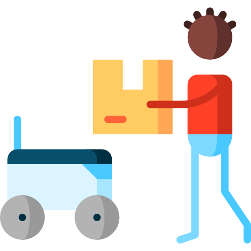 Delivery Puppet Characters Flat icon