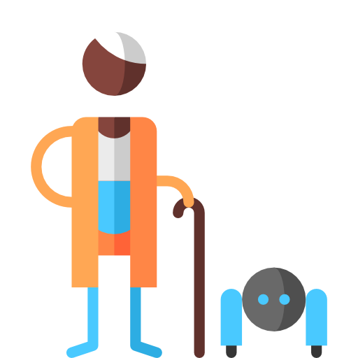 robot Puppet Characters Flat ikona