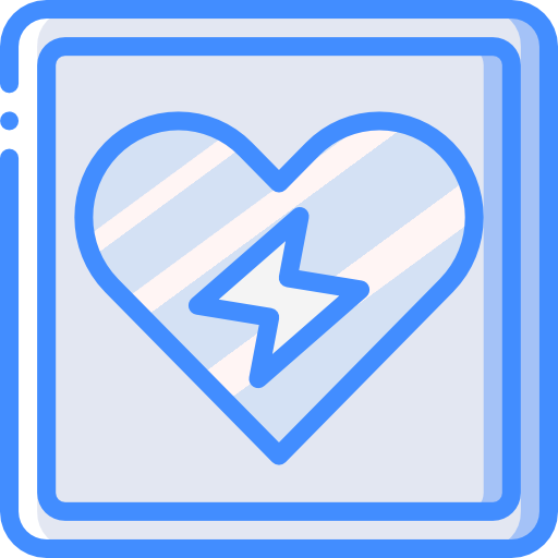 defibrillator Basic Miscellany Blue icon