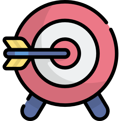 Objective Kawaii Lineal color icon