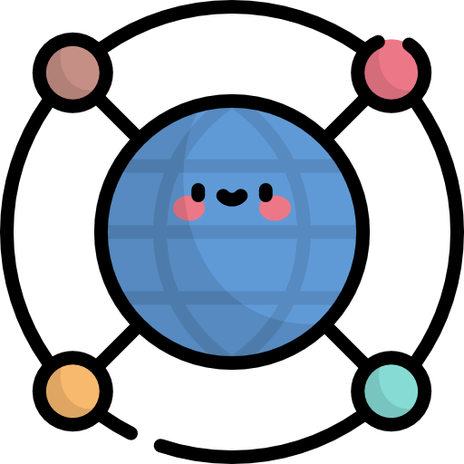 Networking Kawaii Lineal color icon