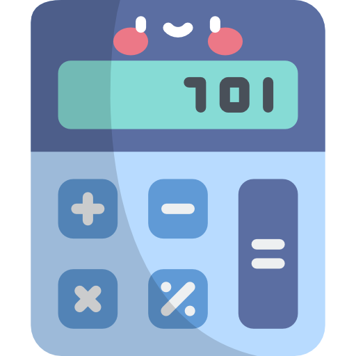 Calculator Kawaii Flat icon