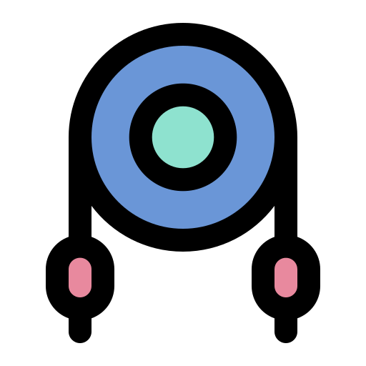오디오 케이블 Generic Outline Color icon