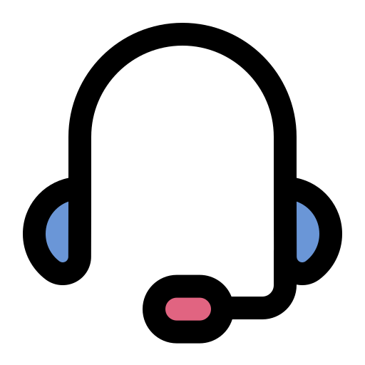 ヘッドフォンマイク Generic Outline Color icon